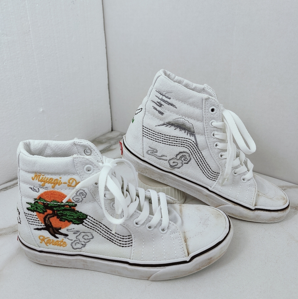 Vans X Cobra Kai Miyagi-Do Karate Sk8-Hi Skate Shoes Sneakers, 7M 8.5W